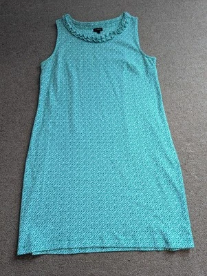 Talbots green and white print dress medium coastal cottagecore  - Image 1 of 4