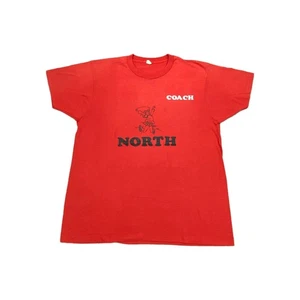 Camiseta Vintage Screen Stars Mujer XL Roja Coach North Gráfico Puntada Única - Imagen 1 de 10