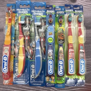 7X Oral-B Toothbrush Stages Cars Toy Story Power Rangers Avengers Kids 5-7 Years - Picture 1 of 12