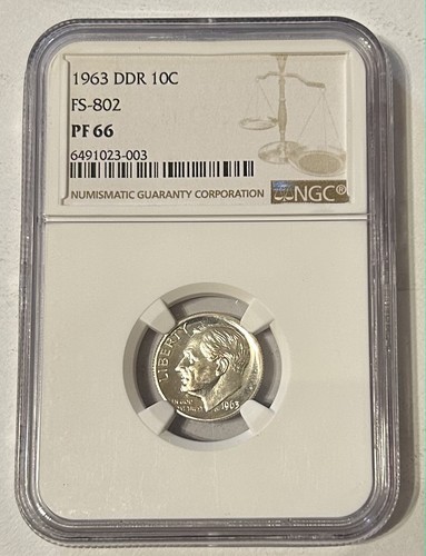 1963 Roosevelt Dime Proof Double Die Reverse PF66 FS-802 90% Silver | eBay