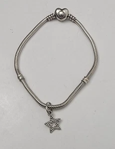 Bracciale Pandora Argento Sterling Charm 8" - Foto 1 di 9
