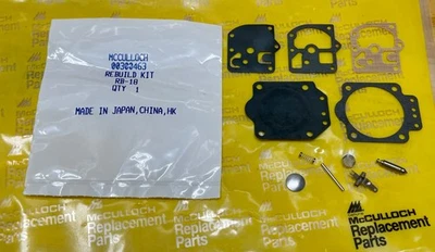 Kit de carburador nuevo OEM McCulloch 600 Series Zama C-2S (RB-18) PN 214959/300463 (B80) Foto 1 de 2