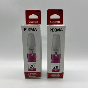 Lot of 2 Genuine Canon Pixma 20 Magenta Standard Yield Ink Bottle 3395C001 - Picture 1 of 10