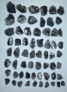 310 gm Aesthetic Transparent Dark Brown Rough Axinite Crystals Lot From Skardu. - Picture 1 of 8