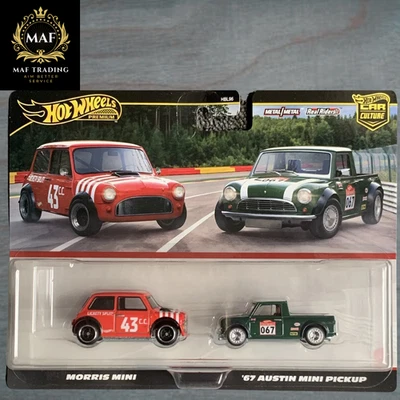 2x Hot Wheels Morris Mini | 67 Austin Mini Pickup 2-Pack 2025 | Nuovo - Immagine 1 di 2