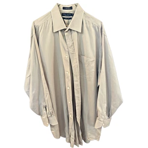 Camisa Henry Daniel Cremieux Para Hombre 17/33 Manga Larga Abotonada Algodón Tostado - Imagen 1 de 5