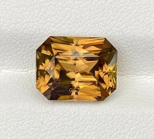 Médaillon naturel non chauffé zircon jaune 8,05 cts émeraude taillée VVS pierre précieuse en vrac - Photo 1/6