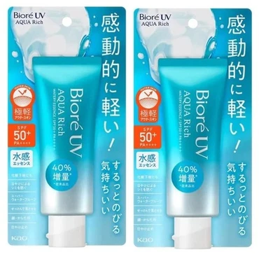 KAO Biore UV Aqua Rich Watery Essence 2 Pack Sunscreen SPF50+/PA++++ 70g - Image 1 of 4