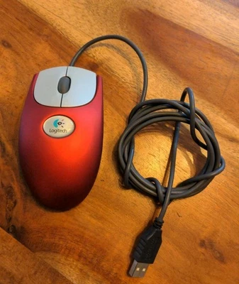 Logitech Wheel Mouse | USB Maus | M-BJ58 | rot - Bild 1 von 4
