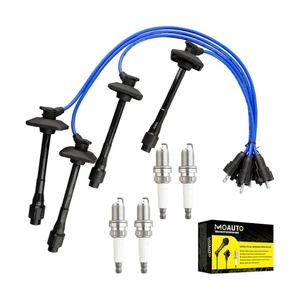 Set of 4 PCS Iridium Spark Plugs with Wire Set 90919-22400 8916 RC-TE58 Compa... - Picture 1 of 5