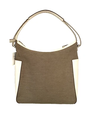 Gucci Canvas Hobo Shoulder Bag Brown White Leather Authentic - Image 1 of 4