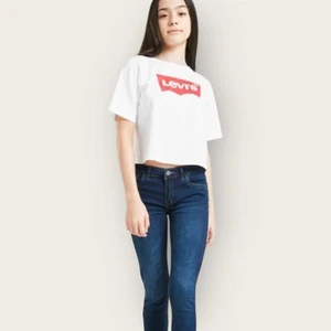 Levi;s Crop Tee T Shirt Top | White | Large Short Sleeve Boxy Big Girls Classic - Picture 1 of 6