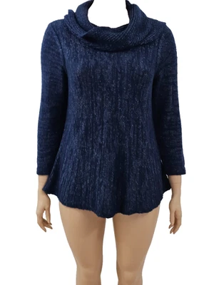 46 Pullover elegant MARKS AND SPENCER Glitzer meeresgrün Rollkragen navy blau - Bild 1 von 4