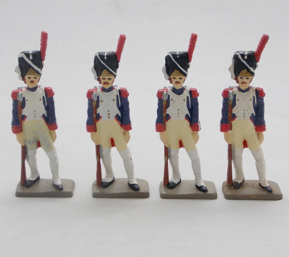 Lot 4 Figurines Starlux Atlas Grenadier à pied de la Garde Napoléon Empire - Photo 1/1