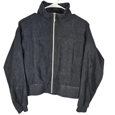 Kaelin Black Jacket Full Zip Up Cropped High Neck Polyester Women's M - Image 1 of 4