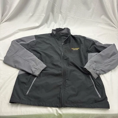 Chaqueta deportiva XL Gear for Sports para hombre negra gris cremallera dorada Strike Casino Tunica MS Foto 1 de 4