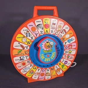 Vintage Mattel The Bee Says See 'N Say 1964 - Zugschnur - orange - funktionstüchtig - Bild 1 von 4