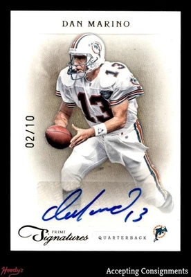 2011 Prime Signatures Autographs Gold #39 Dan Marino AUTO 02/10 Dolphins - Image 1 of 2