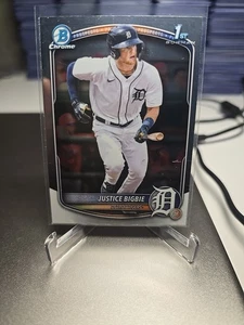 Bowman Chrome 2025 - Prospects Justice Bigbie, Justice Bigbie #BCP-215 (RC) - Imagen 1 de 2