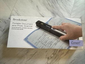 Brookstone 639955  iConvert Portable Document & Photo Scanner, I Convert - Picture 1 of 5