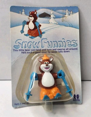 De colección. Tomy Snow Funnies 1981 - Juguete divertido de cuerda de oso para esquí - Nuevo en paquete [leer descripción] Foto 1 de 4