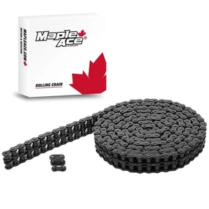 80H-2 Heavy Duty Roller Chain Double Strand 10 Feet w/Connecting Link - Picture 1 of 2