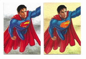 2 Cards 2012 DC Comics Cryptozoic Regular & Foil Parallel Superman #53 New 52 - Picture 1 of 2