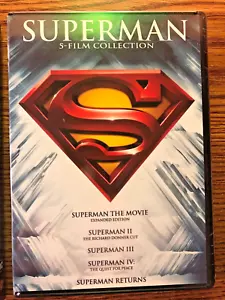 Superman 1 2 3 4 5-Film Collection DVD 5-Disk Movie Set I II III IV V Returns DC - Picture 1 of 9