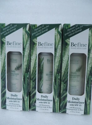 BEFINE FOOD SKIN CARE DAILY MOISTURIZER WITH SPF 15   1.7 OZ  (Lot of 3) - Image 1 of 2