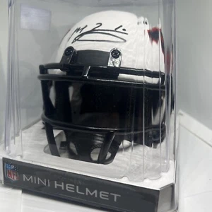 Mac Jones handsignierter New England Patriots Lunar Mini Helm / Becket COA - Bild 1 von 6