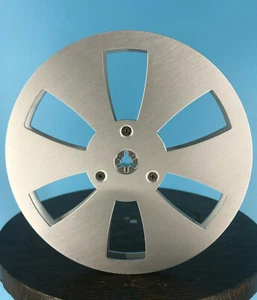 Burlington Recording 1/4" x 7" SILBER Dreizack Metallrolle in Silber Box 6 Fenster - Bild 1 von 5