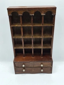 Vintage Miniature Wood Dollhouse Curio Bookcase Display Cabinet - Picture 1 of 19