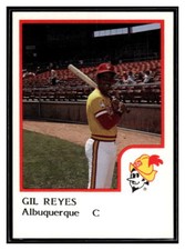 Gil Reyes 1986 ProCards Albuquerque Dukes #20 Los Angeles Dodgers