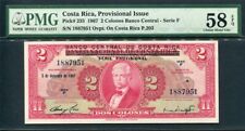 Costa Rica 1967, 2 Colones, P235, PMG 58 EPQ AUNC