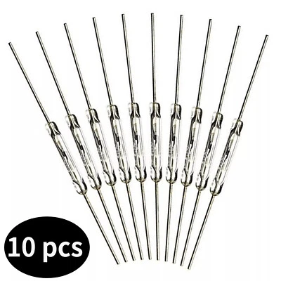 10 Pcs 2x14mm Y213 Reed Switch 10W Normally Open Induction Magnetic Switch 44mm - Image 1 of 4