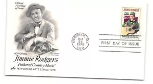 1978 Jimmie Rodgers Vater der Country-Musik FDC - Scott #1755 - Bild 1 von 2