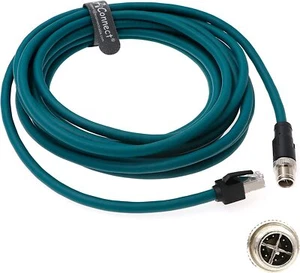 M12 8 Position X Code to RJ45 Ethernet Network Cable for Cognex Industrial Cable - Picture 1 of 10