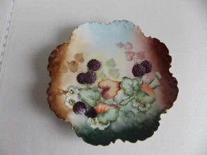 MONBIJOU 8 3/4”  PLATE, HAND PAINTED BERRIES, GERMANY EXCELLENT - Picture 1 of 6