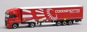 Herpa 950251 Iveco S-Way '19 GNL lona cortina semirremolque Codognotto - Imagen 1 de 4