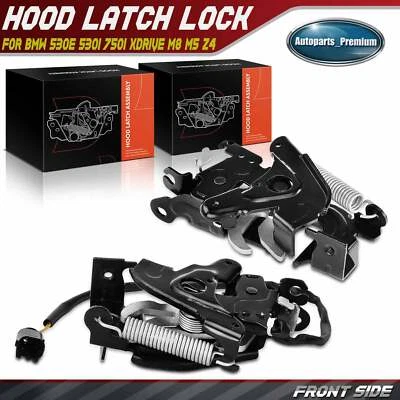 2 piezas nuevo bloqueo de pestillo del capó delantero para BMW 530e 530i 750i xDrive M8 M5 Z4 16-23 Foto 1 de 4