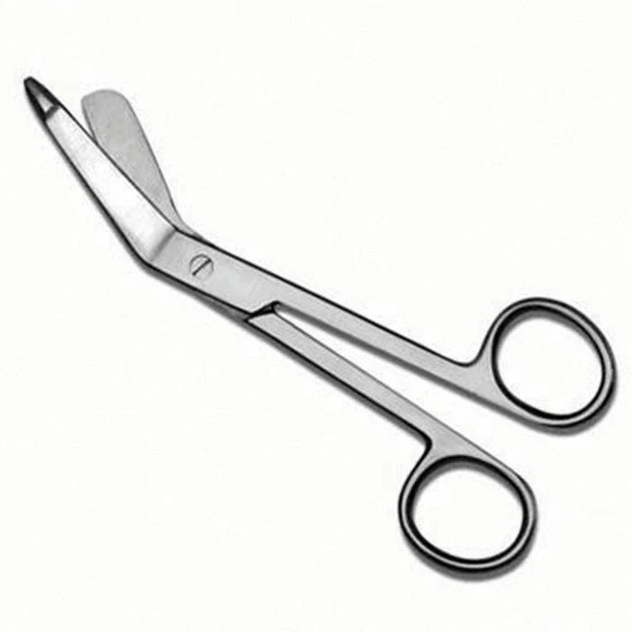 5 1/2" Bandage Scissors Stainless Steel Angled Tip Blunt Tip Livestock - Image 1 of 1
