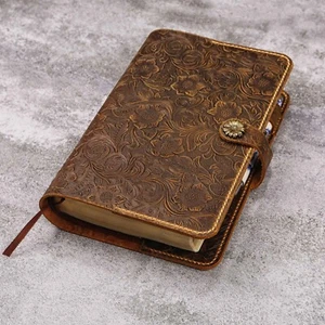 Leather KJV Holy Bible cover Custom leather holy bible book case cover for women