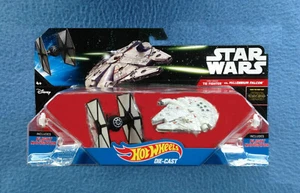 STAR WARS CORBATA FIGHTER VS MILLENNIUM FALCOLOM MATTEL HOT WHEELS STARSHIPS - Imagen 1 de 2