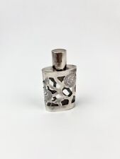 Antique Vintage Sterling Silver Perfume Bottle Art Deco Antique Glass 
