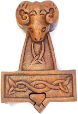 Hand Carved Wooden Thor Hammer  ~ OOAK Christmas & Birthday Gift
