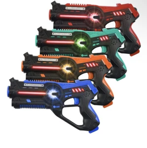 Juego de etiquetas láser Kolegend 4 piezas; efecto de sonido y luces; sensores infrarrojos y vibración - Imagen 1 de 5