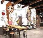 3D Mädchen Katze H292 Tapete Wandbild Selbstklebend Abnehmbare Aufkleber Sinsin
