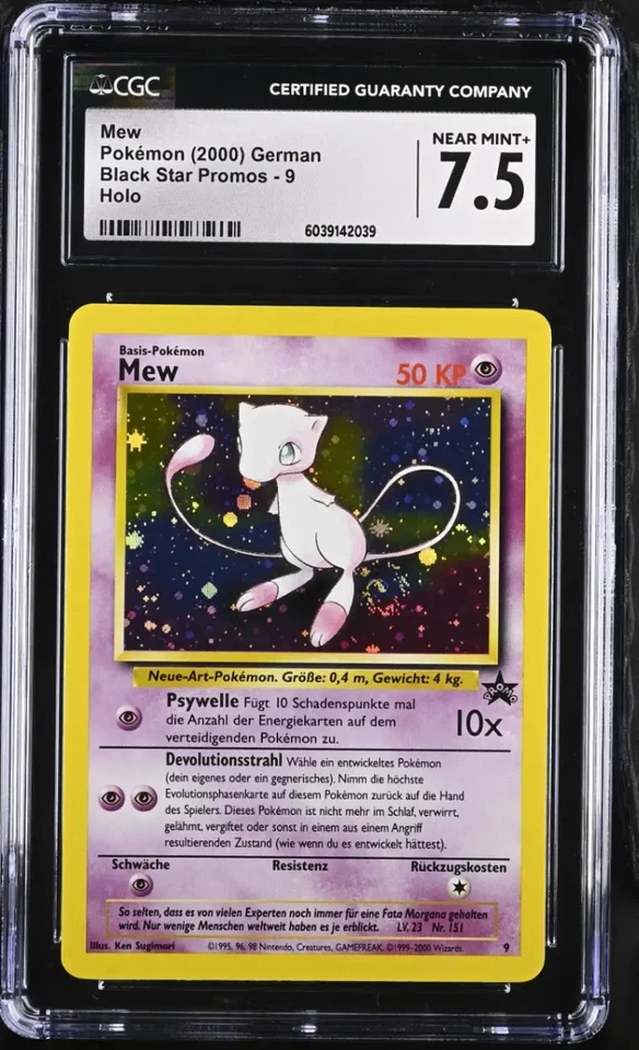 Pokemon Mew 2000 German Black Star Promos Holo Trading Card Game CGC 7.5 - Bild 1 von 1