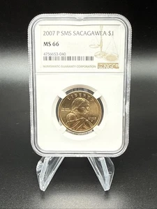 $1 Sacagawea 2007 P NGC graded MS 66 Uncirculated Cert - Picture 1 of 2