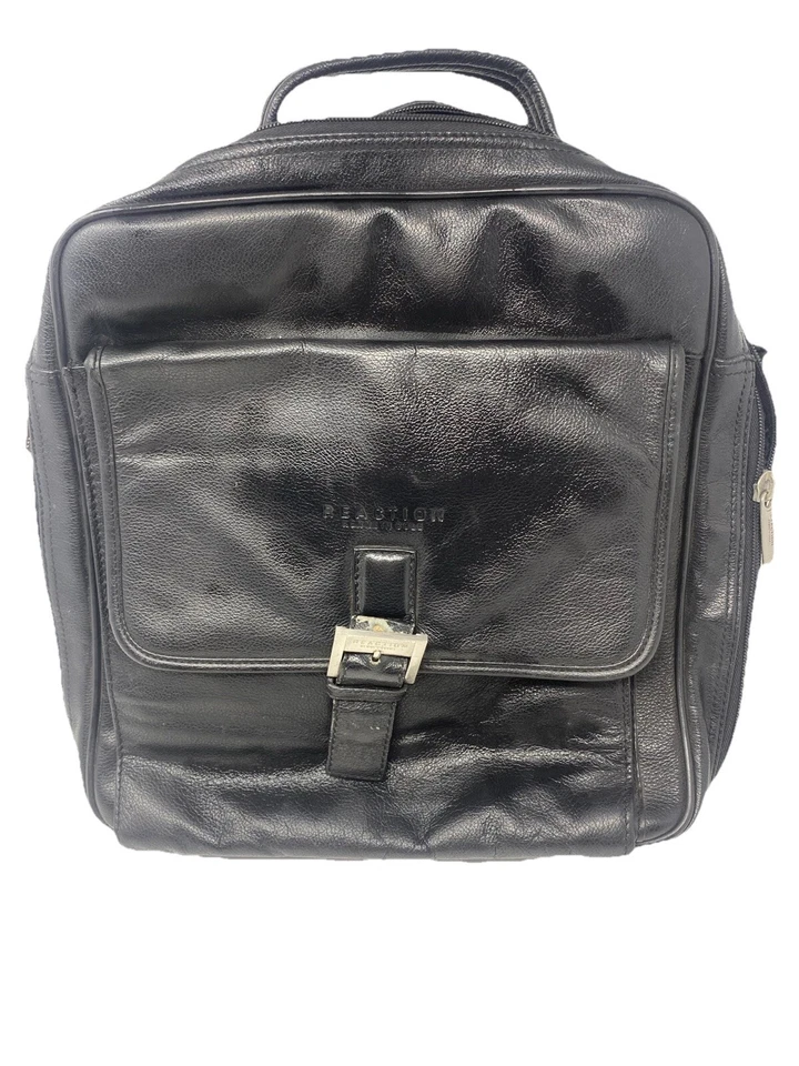 Kenneth Cole Reaction Leather Laptop Tablet Messenger Black Bag, Vintage - Image 1 of 4
